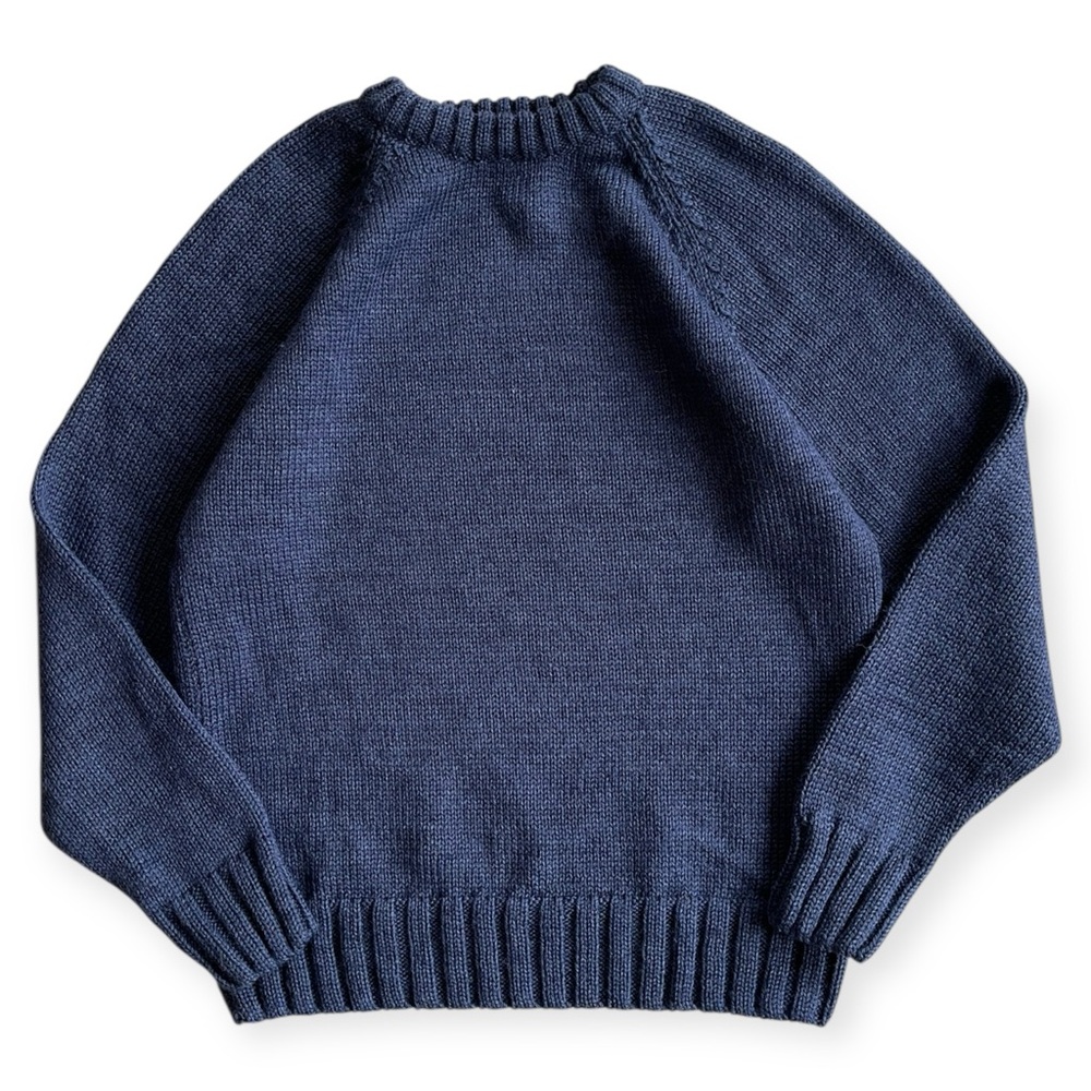 Woolovers Dark Blue 100% British Wool Crewneck Knit Sweater Men’s Small